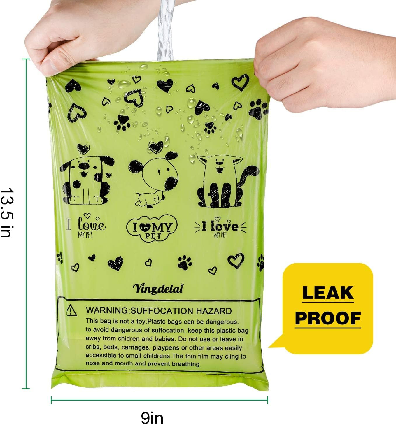 Biodegradable Dog Poop Bags: 720 Bags Extra Thick Strong Leak Proof Dog Waste Bags for Dogs with 1 Dispenser (4 Mixed Colors Green Blue Yellow Pink) -Scented