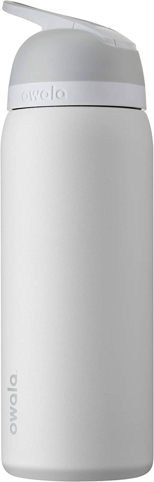 Flip Insulated Stainless Steel Water Bottle with Straw and Locking Lid for Sports and Travel, Bpa-Free, 32-Ounce, Shy Marshmallow